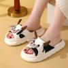 JosuE Slippers interior home cotton and linen slippers Four Seasons universal cute cartoon slippers view 2