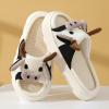 JosuE Slippers interior home cotton and linen slippers Four Seasons universal cute cartoon slippers view 3