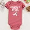 AIZFFZY Grandpa Little Helper Baby Clothes Girl Boy outfits Funny Newborn Bodysuits Mauve 3-6 months view 2