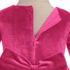 Baby Hot Pink Velvet Dress Long Sleeve Velvet Tulle Dresses Toddler Girls Fall Winter Velvet Ruffle Tutu Dress Christmas Birthday Wedding Velvet Party Princess Dresses Hot Pink-Feather Tulle 4-5 Years view 2