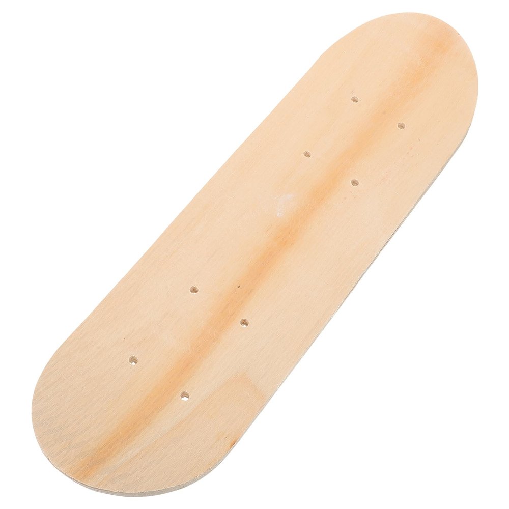 Toyvian Diy Blank Skateboard Deck for Kids - 7-Layer Maple Wood, Double-Sided Graffiti Board, 16.9 X 5.11 Inch, Ideal for Painting and Creativity