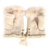 ECYC Ltd Womens Faux Fur Trimmed Fingerless Gloves Winter Warm Half Finger Mittens Wrist Warmers Suede Gloves Touchscreen Gloves for Cold Weather view 1