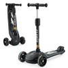 GLAMUP Kids Kick Scooter 3 Wheels, Kids Scooter Height Adjustable Handlebar, Lean-to-Steer System & Easy-Folding Mechanism, Ages 3-14 Boys and Girls1003-Black view 1