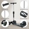 GLAMUP Kids Kick Scooter 3 Wheels, Kids Scooter Height Adjustable Handlebar, Lean-to-Steer System & Easy-Folding Mechanism, Ages 3-14 Boys and Girls1003-Black view 4