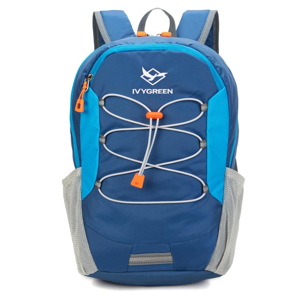 IVYGREEN Little Kids Hiking Backpack for Boys or Girls, Small Daypack for Camping or Travel (Blue, Small)