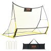 VEVOR Soccer Trainer, 2-in-1 Portable Soccer Rebounder Net, 71"x40" Iron Soccer Practice Equipment, Sports Football Rebounder Wall with Portable Bag, Perfect for Team Solo Training, Passing, Volley view 1