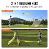 VEVOR Soccer Trainer, 2-in-1 Portable Soccer Rebounder Net, 71"x40" Iron Soccer Practice Equipment, Sports Football Rebounder Wall with Portable Bag, Perfect for Team Solo Training, Passing, Volley view 3