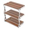 BANLICALI Camping Rack, 3-Tier Camping Folding Storage Rack Organizer with Carry Bag, Retro Rectangular Camping Dish Rack Shelf for Barbecues Camping Hiking Parties Walnut Load 10kg/22.05lbs view 4