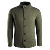 xoxingysm Men's Crewneck Cable Cotton Sweater Knitted Jumper Sweater Long Sleeve Pullover Top Open Front Long Sleeve Knit Solid Cardigans with Pocket(AG,Medium) view 2