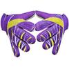 Jalunth Adult Goalkeeper Goalie Soccer Gloves Men Womens Goal Keeper Field Player Glove Anti-Slip Latex Palm Soft Pu Hand Back Purple Size 10 M-L view 1