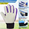 Jalunth Adult Goalkeeper Goalie Soccer Gloves Men Womens Goal Keeper Field Player Glove Anti-Slip Latex Palm Soft Pu Hand Back Purple Size 10 M-L view 3