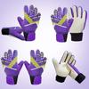 Jalunth Adult Goalkeeper Goalie Soccer Gloves Men Womens Goal Keeper Field Player Glove Anti-Slip Latex Palm Soft Pu Hand Back Purple Size 10 M-L view 4