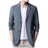 xoxingysm Casual Blazer for Men Lightweight 2 Button Business Suit Classic Slim Fit Lapel Solid Color Workout Suit Tops(Dark Gray,X-Large) view 1