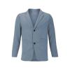 xoxingysm Casual Blazer for Men Lightweight 2 Button Business Suit Classic Slim Fit Lapel Solid Color Workout Suit Tops(Dark Gray,X-Large) view 2