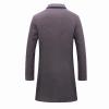 xoxingysm Men's Vintage Stand Collar Leather Jacket Long Steampunk Overcoat German Leather Coat Fleece Lined Winter Outwear(Dark Gray,4X-Large) view 2