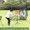 AOLIGEIJS 7'X7' Practice Net - Softball & Baseball Pitching/Batting Net with Baseball Tee, Batter Dummy, Strike Zone, Bow Frame (Black) view 3