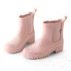 HISEA Short Rain Boots for Women Waterproof Garden Shoes Anti-Slipping Ankle Chelsea Rainboots for Ladies with Comfort Insole Lightweight Stylish Rubber Rain Shoes Outdoor Work Booties, Size 6 Pink view 3