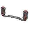 Airshi Fishing Reel Handle, Carbon Fiber Reel Rocker Arm Easy Installation Flat Grip Perfect Match for Replacement (Red) view 4