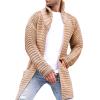 xoxingysm Mens Sweater Vest Long-Sleeve Soft Touch Waffle Stitch Crewneck Sweater Soft Casual Sweaters for Men(Khaki,XX-Large) view 2