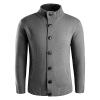 xoxingysm Men's Quarter-Zip French Rib Sweater Long-Sleeve Soft Touch Quarter-Zip Sweater Slim Fit Casual Knitted Sweater with 2 Front Pockets(Dark Gray,3X-Large) view 2