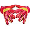 Jalunth Adult Goalkeeper Goalie Soccer Gloves Men Womens Goal Keeper Field Player Glove Anti-Slip Latex Palm Soft Pu Hand Back Red Size 10 M-L view 1