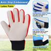 Jalunth Adult Goalkeeper Goalie Soccer Gloves Men Womens Goal Keeper Field Player Glove Anti-Slip Latex Palm Soft Pu Hand Back Red Size 10 M-L view 3