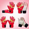 Jalunth Adult Goalkeeper Goalie Soccer Gloves Men Womens Goal Keeper Field Player Glove Anti-Slip Latex Palm Soft Pu Hand Back Red Size 10 M-L view 4