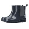 HISEA Short Rain Boots for Women Waterproof Garden Shoes Anti-Slipping Ankle Chelsea Rainboots for Ladies with Comfort Insole Lightweight Stylish Rubber Rain Shoes Outdoor Work Booties, Size 8 Grey view 1