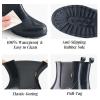 HISEA Short Rain Boots for Women Waterproof Garden Shoes Anti-Slipping Ankle Chelsea Rainboots for Ladies with Comfort Insole Lightweight Stylish Rubber Rain Shoes Outdoor Work Booties, Size 8 Grey view 4