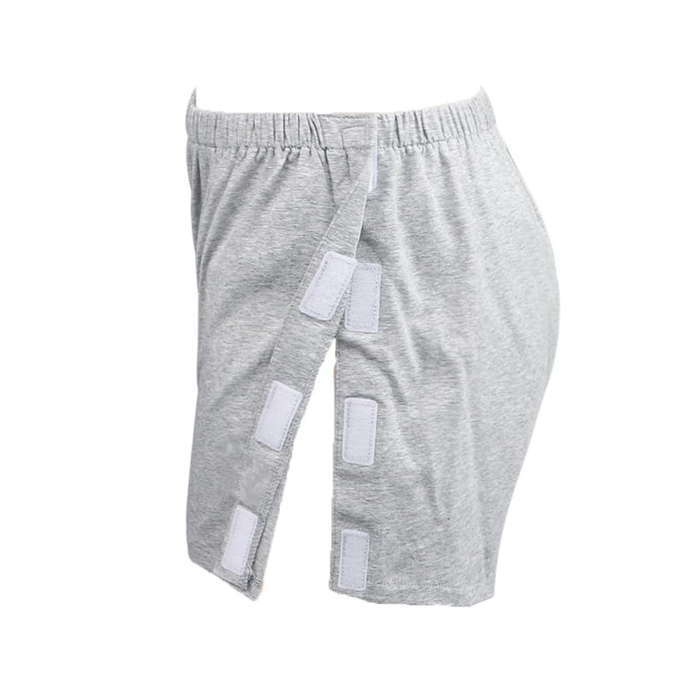 ITODA Post Surgery Tearaway Shorts Men Recovery Tear Away Boxer Briefs Side Open Pants Grey