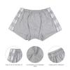 ITODA Post Surgery Tearaway Shorts Men Recovery Tear Away Boxer Briefs Side Open Pants Grey view 4