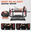 GMWD Hip Thrust Machine, 800 lbs Plate-Loaded Glute Bridge Machine with Weight Holder, Heavy Duty Butt Exercise Equipment for Glute Muscles Building and Butt Shaping, Adjustable Footboard, Red view 4