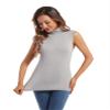 MANCYFIT Thermal Tank Top for Women Cold Weather Sleeveless Thermal Underwear Fleece Lined Shirt Turtleneck Warm Camisoles Grey XX-Large view 3
