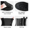 HISEA Short Rain Boots for Women Waterproof Garden Shoes Anti-Slipping Ankle Chelsea Rainboots for Ladies with Comfort Insole Lightweight Stylish Rubber Rain Shoes Outdoor Work Booties, Size 11 Black view 4