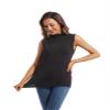 MANCYFIT Thermal Tank Top for Women Cold Weather Sleeveless Thermal Underwear Fleece Lined Shirt Turtleneck Warm Camisoles Black X-Large view 3