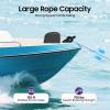 Boat Electric Anchor Winch, 12V Heavy Duty Towing Winches,Marine Anchor Winch Saltwater Boat Anchor Windlass Kit with Wireless Remote Control, Anchors Up to 45 LBS,for Fishing Boat Pontoon Boat,Black view 4