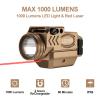 XYH-Win Aluminum 1000 Lumens Tactical Laser Light Combo,Weapon Light and Red Laser with Momentary and Strobe Function,Magnetic USB Rechargeable,Fits for Picatinny and Compact Rail Mounted-Golden Shell view 2