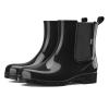 HISEA Short Rain Boots for Women Waterproof Garden Shoes Anti-Slipping Ankle Chelsea Rainboots for Ladies with Comfort Insole Lightweight Stylish Rubber Rain Shoes Outdoor Work Booties, Size 9 Black view 1