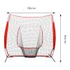 RIAHNEAH 7 * 7ft Baseball Net, Indoor Outdoor Baseball Hitting Net with Carry Bag, Softball Hitting Net Baseball Practice Aids Suitable for Teams Or Individuals to Hit and Pitch The Ball, Red Black view 4