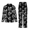 Hairdresser Hairstylist Love Long Sleeve Womens Pajama Sets V-Neck Loungewear Two-Piece Sleepwear with Pockets M view 2