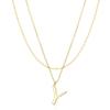 Aprilery Gold Layered Initial Necklaces for Women Trendy, Dainty 14K Gold Plated Letter Pendant Necklace Initial Choker Chain Necklace Jewelry for Her (Y) view 1
