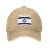 I Stand with Israel Israeli Flag Cowboy Hat Men Vintage Baseball Cap Women Trucker Hat Dad Hat Snapback Hat Natural view 1