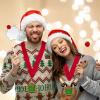 LAIAMER Christmas Medal Award, 6Pcs Ugly Sweater Contest Prizes Necklace Jewelry Trophy for Ugly Sweater Party Decorations view 2