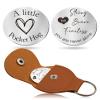 OUMILAN Pocket Hug Token Gifts for Men Boyfriend Girlfriend Inspirational Gift for Son Daughter Brother with Leather Keychain view 1