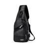 CALLARON 1pc Pu Leather Chest Pack Charging Port Lightweight Crossbody Sports Bag for Men Boys and Students for Outdoor Activities Hiking and Traveling view 1
