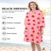 KFUBUO Surf Poncho Towel Terry Cloth Swim Cover Up for Women Plus Size Changing Towel Swim Robe with Pocket view 4