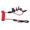 Boat Kill Switch Lanyard PU Start Stop Kill Safety Lanyard Safety Tether Emergency Stop Spring Wire for Motor Boat Cruise Speedboat with 7 Keys view 2