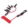 Boat Kill Switch Lanyard PU Start Stop Kill Safety Lanyard Safety Tether Emergency Stop Spring Wire for Motor Boat Cruise Speedboat with 7 Keys view 3