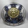 ALFA NAUTICAL Medieval Armor Lion Face Round Shield Iron Greek Larp Knight Armor Steel Silver Shield view 1