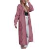 Women's Cable Knit Sweater Cardigan 2023 Fashion Long Sleeve Hooded Coats Open Front Long Cardigans Outwear view 1
